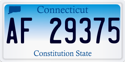 CT license plate AF29375