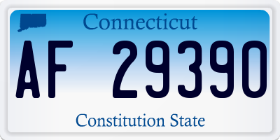 CT license plate AF29390