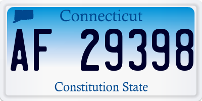 CT license plate AF29398