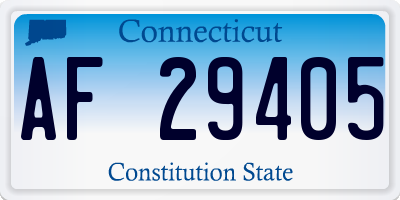CT license plate AF29405