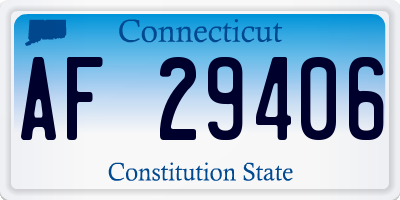 CT license plate AF29406