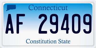 CT license plate AF29409
