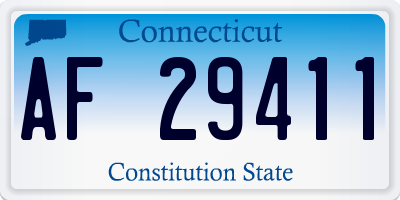 CT license plate AF29411