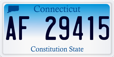 CT license plate AF29415