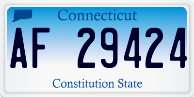 CT license plate AF29424
