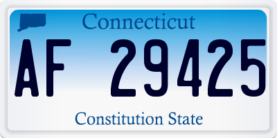 CT license plate AF29425