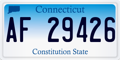 CT license plate AF29426