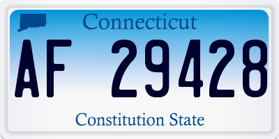 CT license plate AF29428