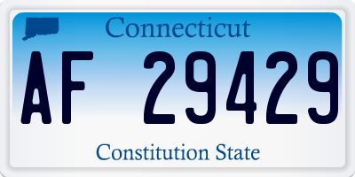 CT license plate AF29429