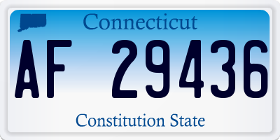 CT license plate AF29436