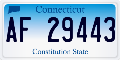 CT license plate AF29443