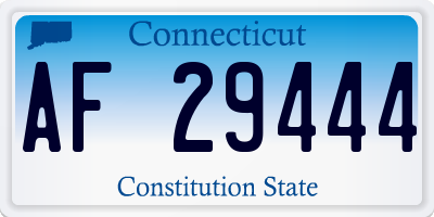 CT license plate AF29444