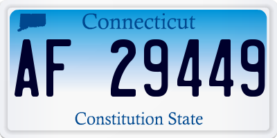 CT license plate AF29449