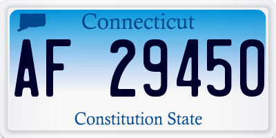 CT license plate AF29450