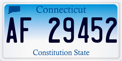 CT license plate AF29452