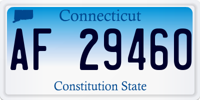 CT license plate AF29460