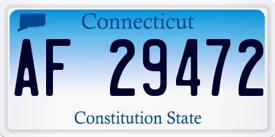 CT license plate AF29472