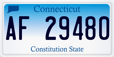 CT license plate AF29480