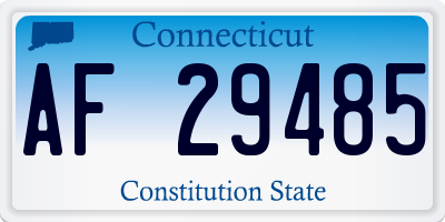 CT license plate AF29485