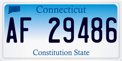 CT license plate AF29486