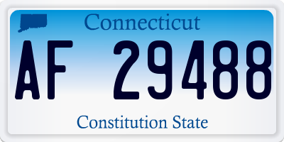 CT license plate AF29488