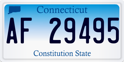 CT license plate AF29495