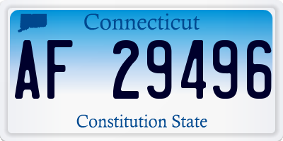 CT license plate AF29496