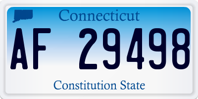 CT license plate AF29498