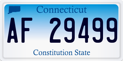 CT license plate AF29499