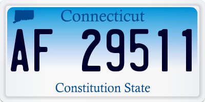 CT license plate AF29511