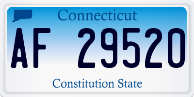 CT license plate AF29520