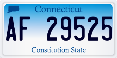 CT license plate AF29525