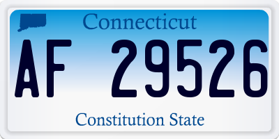 CT license plate AF29526