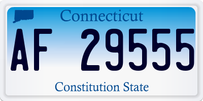 CT license plate AF29555