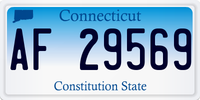 CT license plate AF29569
