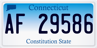 CT license plate AF29586