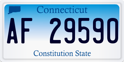 CT license plate AF29590