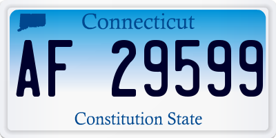 CT license plate AF29599