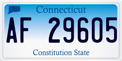 CT license plate AF29605