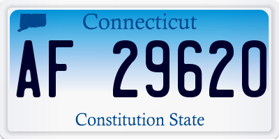CT license plate AF29620