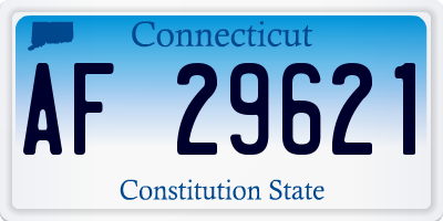 CT license plate AF29621