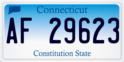CT license plate AF29623