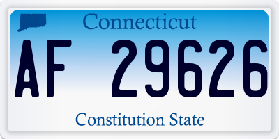 CT license plate AF29626