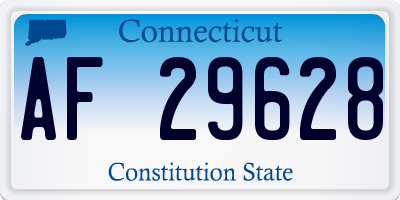 CT license plate AF29628