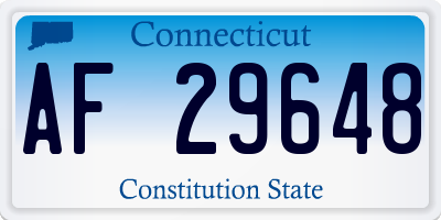 CT license plate AF29648