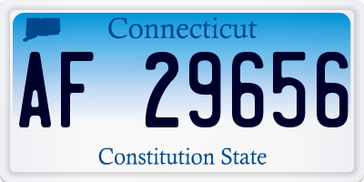 CT license plate AF29656