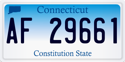 CT license plate AF29661