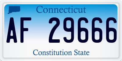CT license plate AF29666
