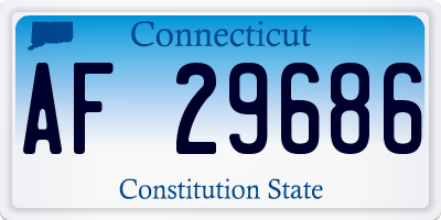 CT license plate AF29686