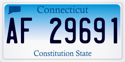 CT license plate AF29691